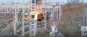 В Пролетарском районе загорелся вагон